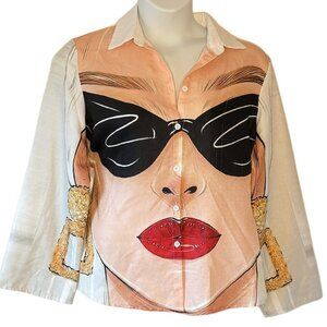 Stylish Graphic Women's Blouse - Multicolor